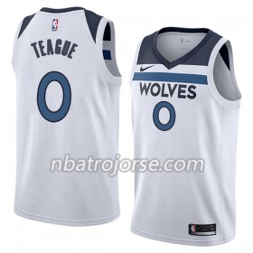 Män Minnesota Timberwolves Tröja Jeff Teague 0 Nike 2017-18 Vit Swingman